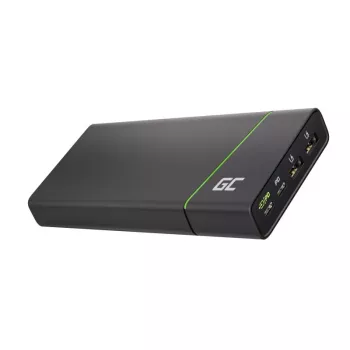 Przenośna bateria zielony Cell PowerPlay Ultra 26800 mAh, moc wyjściowa 128 W, Quick Charge 3.0, 2x USB‑C, 2x USB‑A, grafitowa