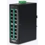TRENDnet TI-PG160 - Switch - niezarządzalny - 16 x 10/100/1000 (PoE+) - montowalny na szynie DIN, na ścianę - PoE+ (240 W)