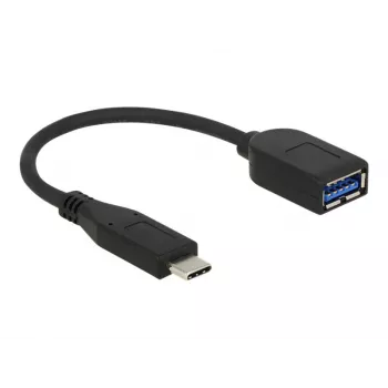 Kabel USB DeLOCK USB 3.1 Gen 2 Typ-C/Typ-A 0,1 m Czarny