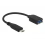 Kabel USB DeLOCK USB 3.1 Gen 2 Typ-C/Typ-A 0,1 m Czarny