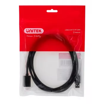 UNITEK Y-C450GBK Kabel USB 2 m USB 2.0 USB A Czarny