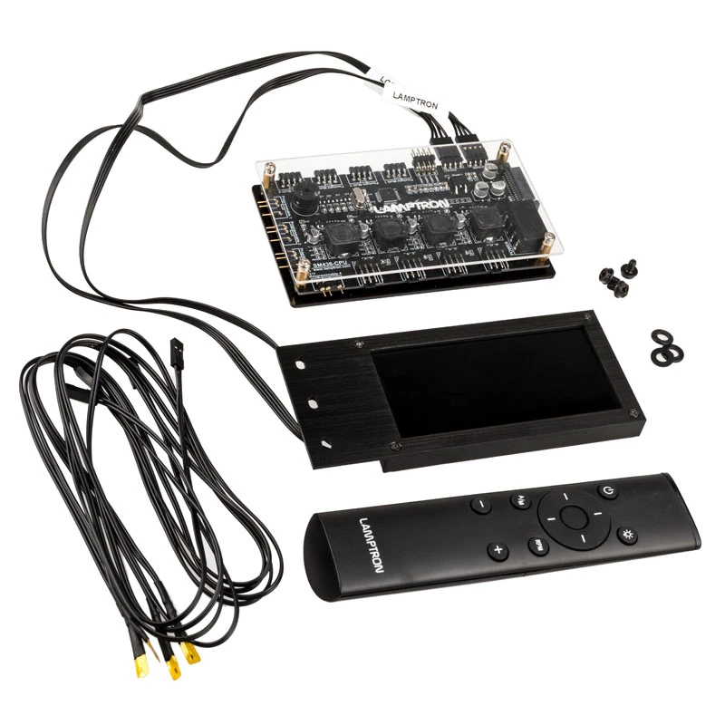 Kontroler wentylatorów PCI i LED RGB Lamptron SM436, czarny
