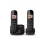 Panasonic KX-TGC422G - Schnurlostelefon - Anrufbeantworter mit Rufnummernanzeige - DECT - Schwarz + zusätzliches Handset (KX-TGC422GB)