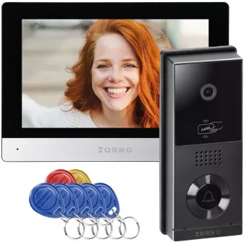 Wideodomofon ORNO OR-VID-MA-1079/B, 7-calowy kolorowy ekran, połączenie 2-przewodowe