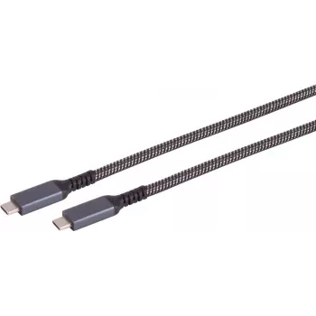 Kabel USB-C do USB-C ShiverPeaks 14-75004, USB 3.2 Gen 2 (10 Gbit/s), 1 m, czarny/biały