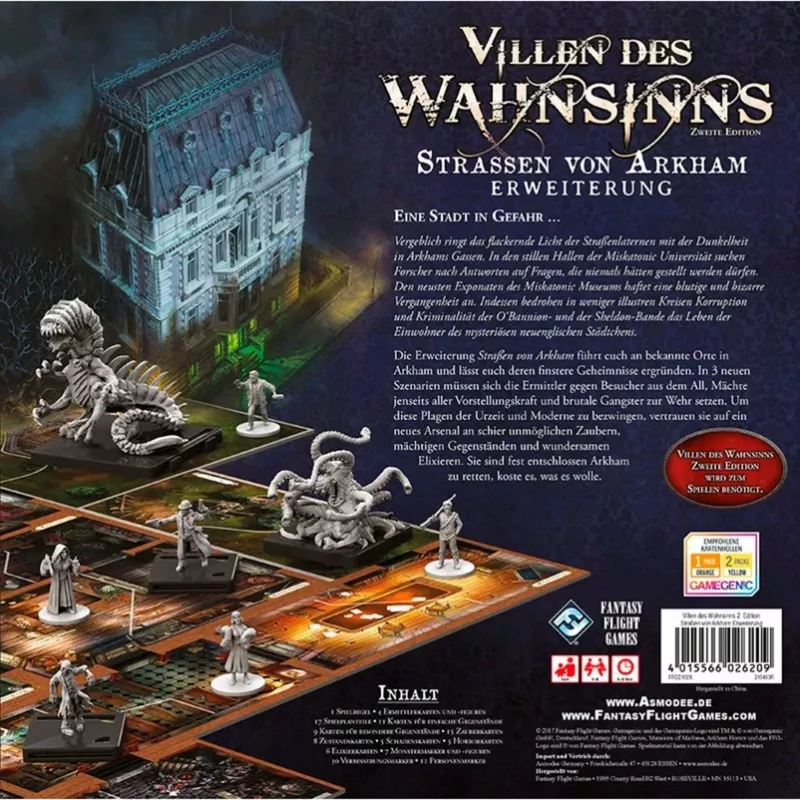 Mansions of Madness - The Streets of Arkham, dodatek do gry planszowej, 2. edycja