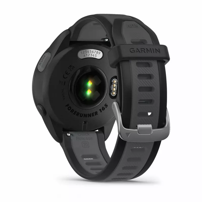 Garmin Forerunner 165 Music - Czarny - Zegarek sportowy z paskiem - Silikon - Łupkowy szary - Rozmiar nadgarstka: 126-203 mm - Wyświetlacz 3 cm (1.2) (010-02863-30)
