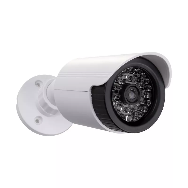 Atrapa kamery tubowej z diodami IR LED, CEE IR1800 W — nieaktywny symulator nadzoru