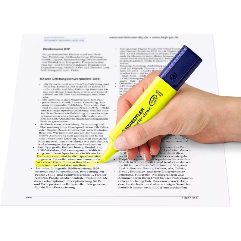 Marker Staedtler Textsurfer classic 364 Chisel tip zielony pomarańczowy Pink żółty