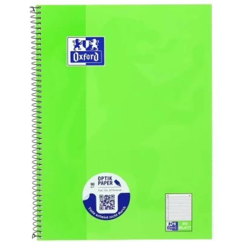 Notatnik Oxford 100050357 A4 80 kartek zielony