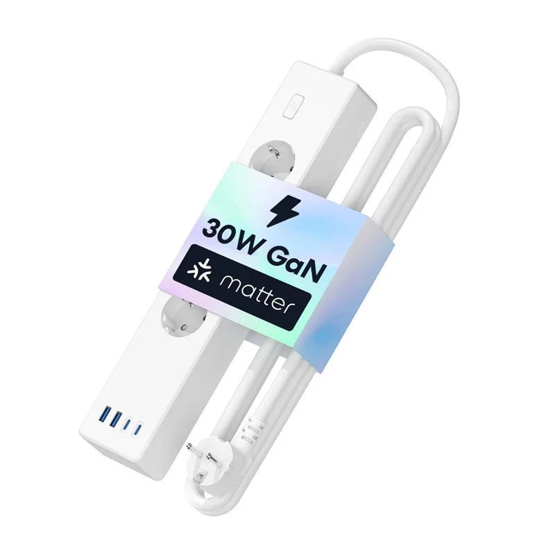 Power Strip Meross MSP844 — 4 AC Outlets, 2 USB‑A, 2 USB‑C