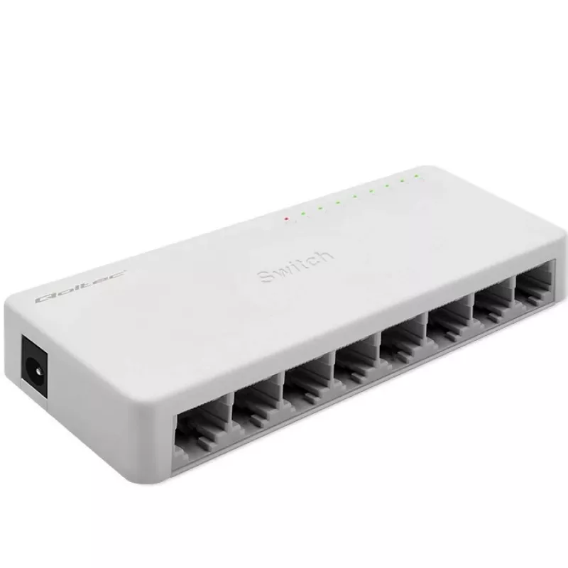 Przełącznik sieciowy Qoltec 8xRJ45 1000Mbps LAN