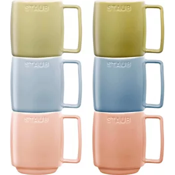 Zestaw 6 ceramicznych kubków Staub Multicolor 350 ml – 6×350 ml kubków ceramicznych