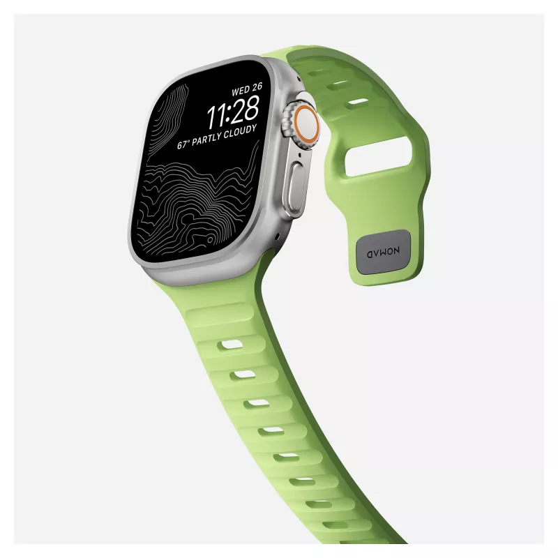 Pasek Nomad Sport Band Light zielony Rubber — szerokość 21,5 mm, nadgarstek 160–195 mm