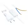 Euro-Netzkabel Euro-Stecker Typ C (gerade) an abisolierte Enden, mit Schalter, weiß, 0,75 mm², 1,5 m, Good Connections® (P0386-W015)