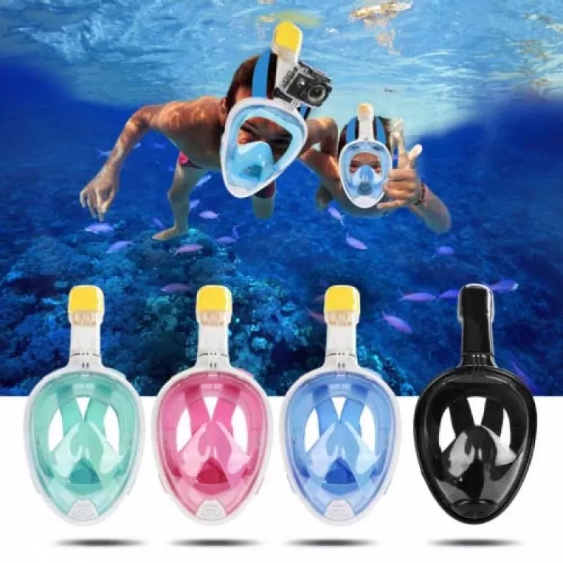 Maska do snorkelingu Free Breath M2068G L/XL — maska full-face, rozmiar L/XL, czarna