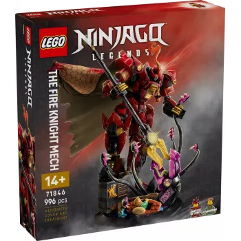 LEGO zestaw konstrukcyjny NINJAGO 71846 Mech Rycerza Ognia, 996 elementów, 2 minifigurki, ruchome kończyny, wysokość 260 mm