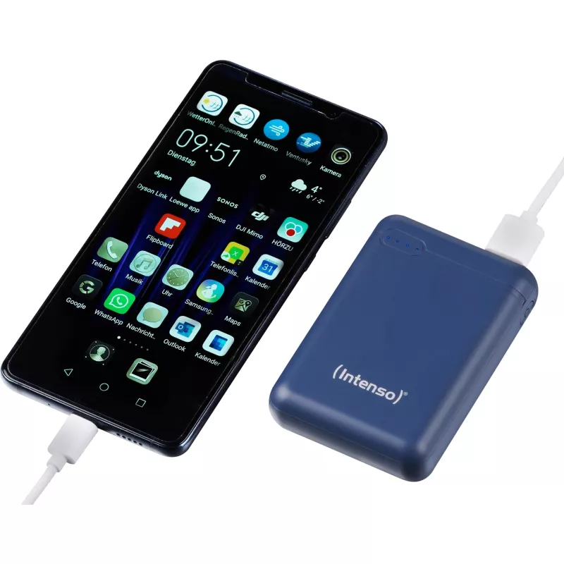 POWER BANK USB 10000MAH/DARK niebieski XS10000 INTENSO