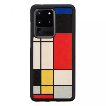 Etui na telefon man and wood do Galaxy S20 Ultra — drewniane czarne etui ochronne