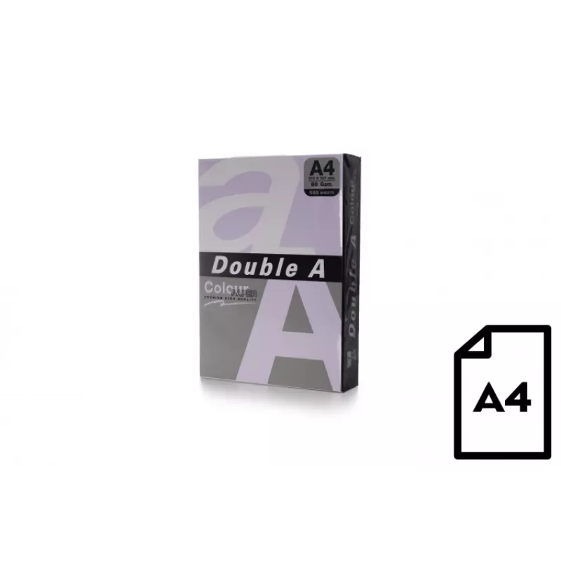 Kolorowy papier Double A, 80g, A4, 500 arkuszy, Levender