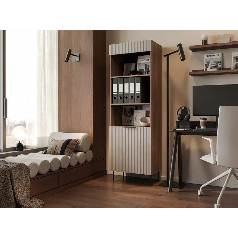 Cama 3 ALMERA Regał 60x42x185 orzech/kaszmir