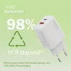 Ładowarka sieciowa USB DIGITUS 20W, 1x USB-C, 1x USB-A, wejście 100–240V, biała