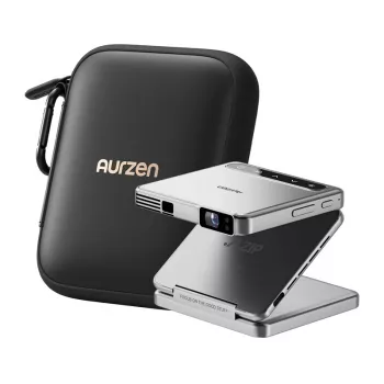 Aurzen Zip Projector (srebrny) — przenośny mini projektor, model AU-PJ-ZP001M-UNWH0