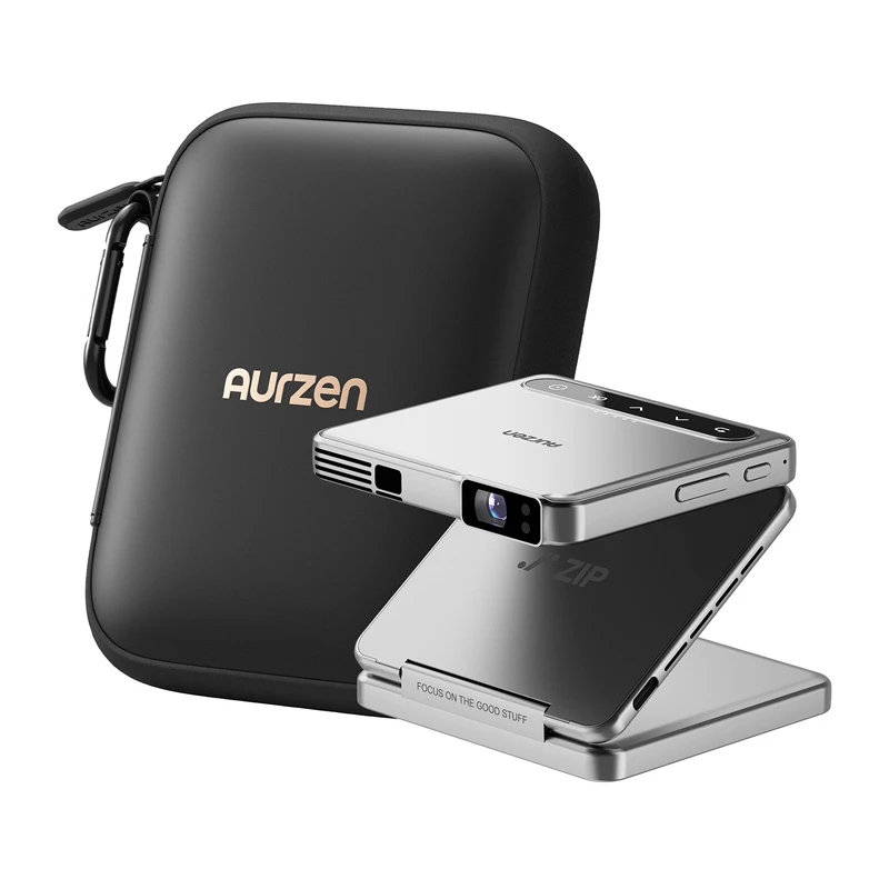 Aurzen Zip Projector (srebrny) — przenośny mini projektor, model AU-PJ-ZP001M-UNWH0