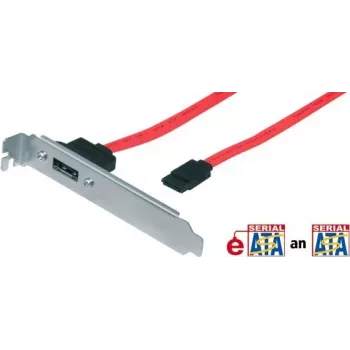 Adapter eSATA do slotu, 1 port wyprowadza wewnętrzne złącze SATA kontrolera na zewnątrz (30696)