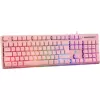 Deltaco GAM-021-RGB-P-DE - pełnowymiarowa (100%) - USB - przełącznik membranowy - QWERTZ - Różowy