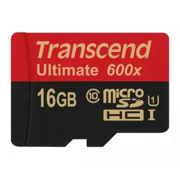 Transcend microSDHC MLC 16GB Class 10 UHS-I 600x + adapter SD