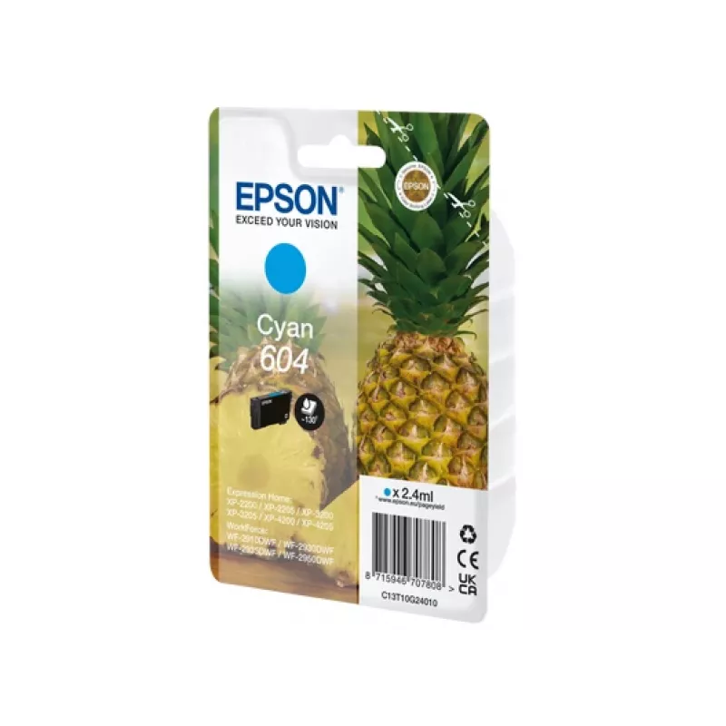 Kaseta z tuszem Epson 604 1 szt. Oryginalna Standardowa wydajność cyjan