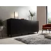 Komoda Cama Meble ETNA 2000×420×820 mm, czarny mat, płyta wiórowa