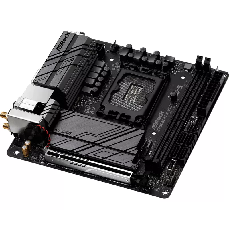 Płyta główna ASRock Z790M-ITX WiFi — Intel Z790, LGA 1700, mini ITX, DDR5, 2x DIMM, 64GB, 2.5Gb LAN, Wi‑Fi 6E