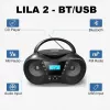 Odtwarzacz radiowy CD LILA2 USB/BT srebrny