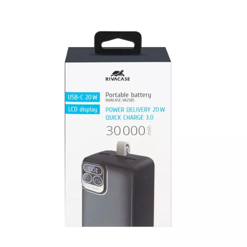 Rivacase VA2585 Power Bank 30000 mAh 20W, czarny