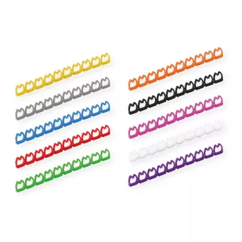 VALUE Zestaw do oznaczania kabli dla kabli krosowych, 4 - 5,5 mm, 10 x 10 szt., wielokolorowy