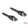 Delock - Kabel sieciowy - RJ-45 (M) do RJ-45 (M) - 5,0 m - 7,5 mm - S/FTP - CAT 8.1 - bezhalogenowy, Snagless, do 40 Gb/s szybkości transmisji danych - czarny (80236)