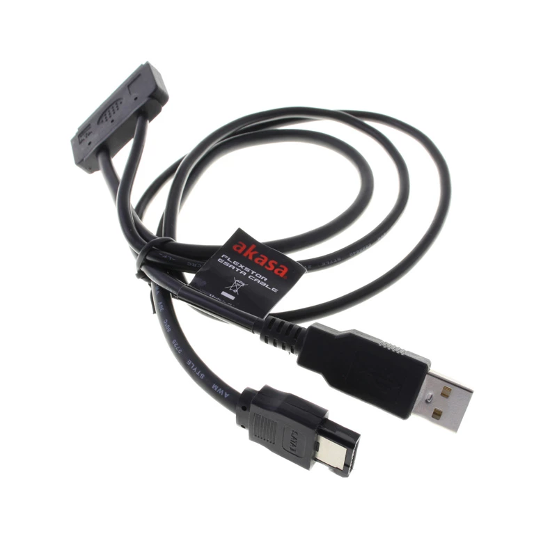 Akasa Flexstor kabel eSATA do 6,40 cm (2,5) - SATA HDD i SSD (AK-CBSA03-80BK)