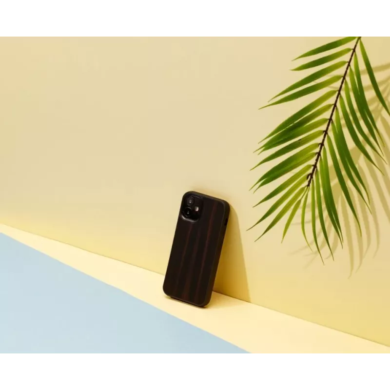 Etui ochronne Man and Wood do iPhone 12 mini — hebanowa czerń