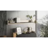 Cama Shelf PORTO 150x18x16.5 dąb/czarny