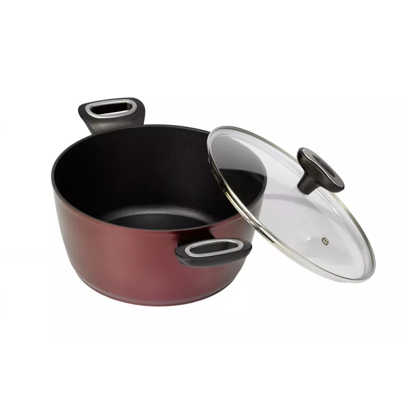 garnek do zupy JATA CF920 2,4 L czerwony aluminium