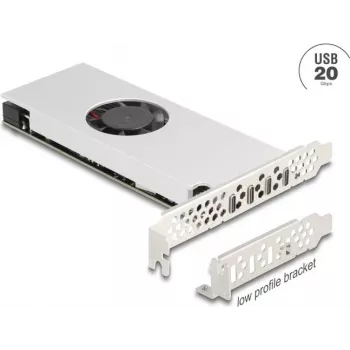 Karta PCI Express x16 DELOCK 4× USB 20 Gb/s Typu-C kanał poczwórny