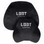 L33T Gaming 160382 Luksusowy Zestaw Poduszek do Krzesła Gamingowego, Pianka Memory, Welur, Ultra-miękki, Czarny