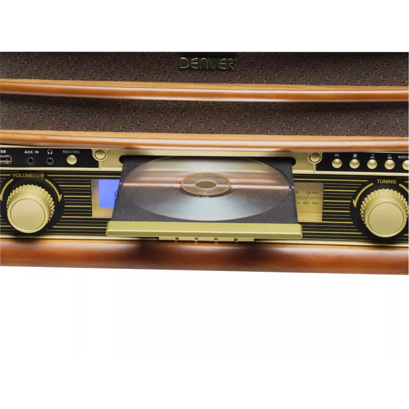 DENVER MCR-50 MK3 wzmacniacz, odtwarzacz kaset, CD/MP3, cyfrowy odtwarzacz, gramofon, radio, cyfrowy rejestrator, 5W