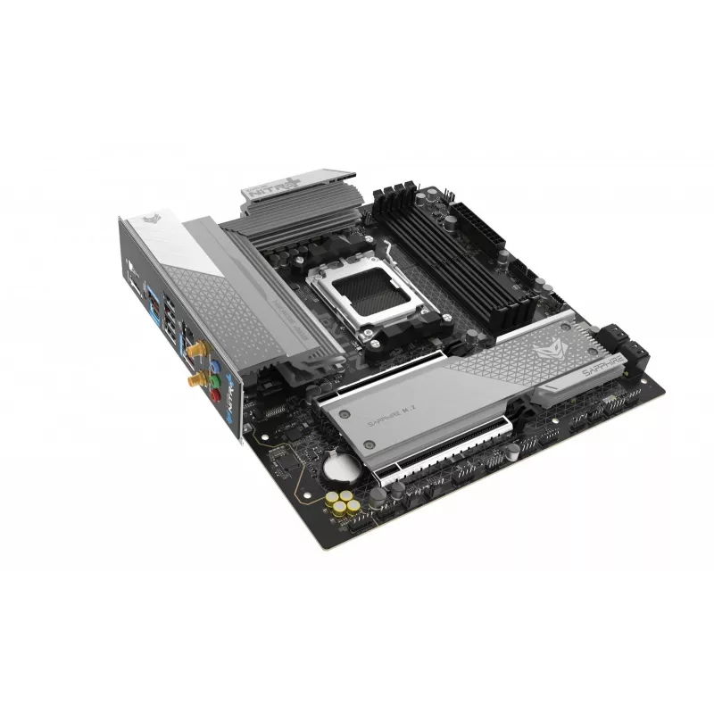 Płyta główna Sapphire NITRO+ B850M WIFI — AMD B850, Socket AM5, micro ATX, DDR5, 4x DIMM, Wi‑Fi 6, 2.5Gb LAN, 2x M.2