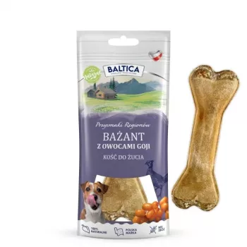 BALTICA regional treats Kość do żucia Bażant z jagodami goji - przysmak dla psa - 1