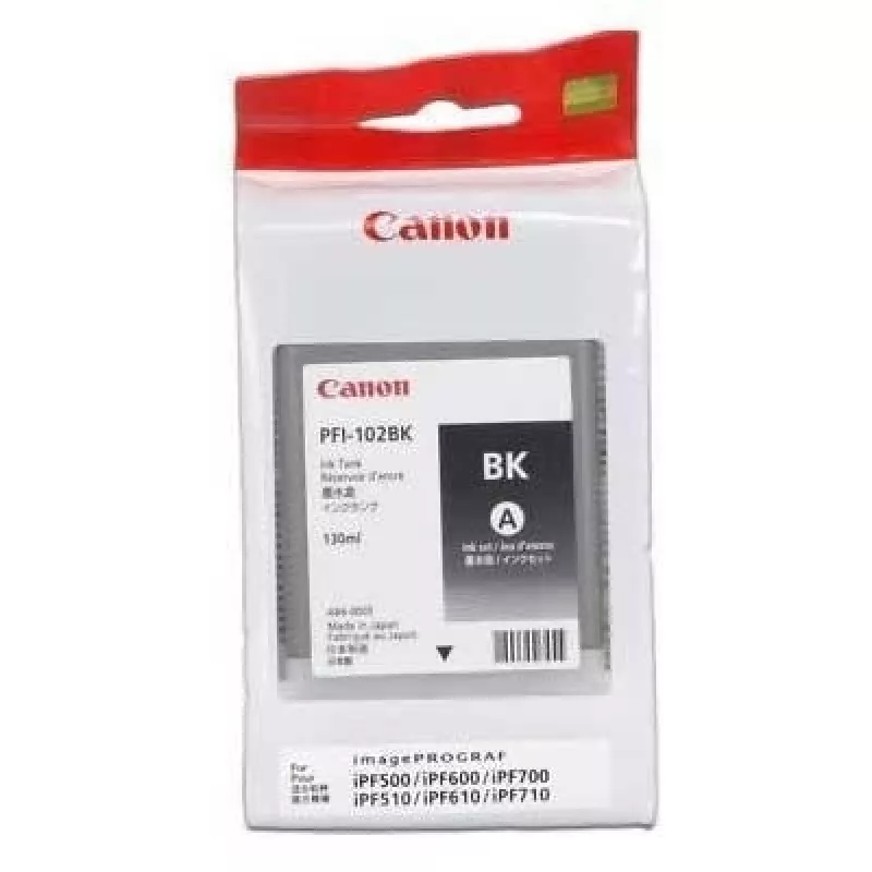 Wkład atramentowy Canon PFI-102BK czarny 130 ml do drukarek imagePROGRAF