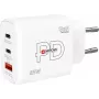 Ładowarka SKROSS Power Charger 65W PD GaN EU USB‑C 2x — ładowarka USB‑C GaN 65 W z dwoma portami USB‑C, wtyczka EU