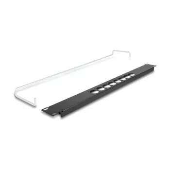 DeLOCK 67060 19-calowy panel krosowy D-Type z odciążeniem, 8-portowy centralny, 1U, czarny